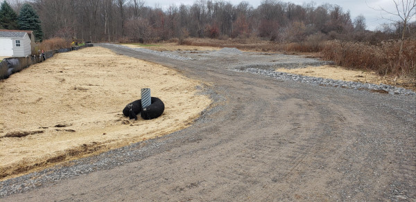 Unpaved roadway